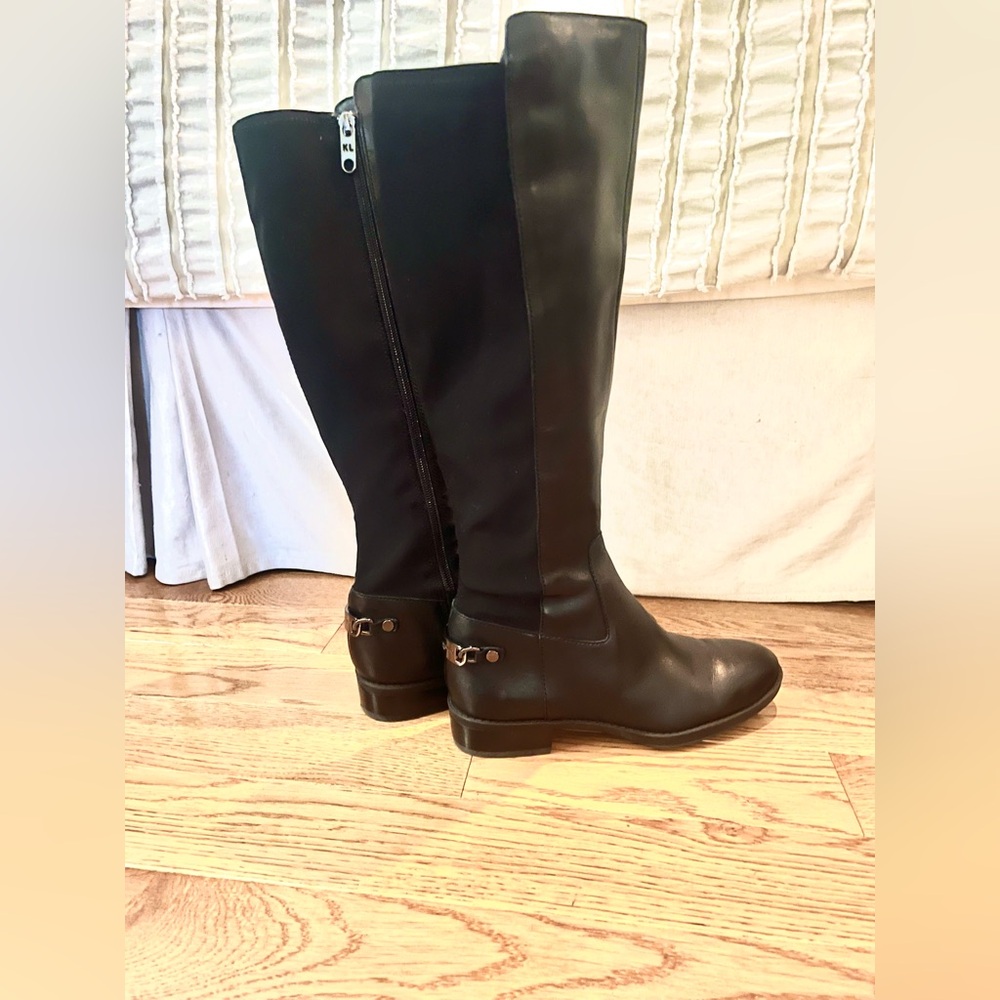 Black Knee-High Leather Boots